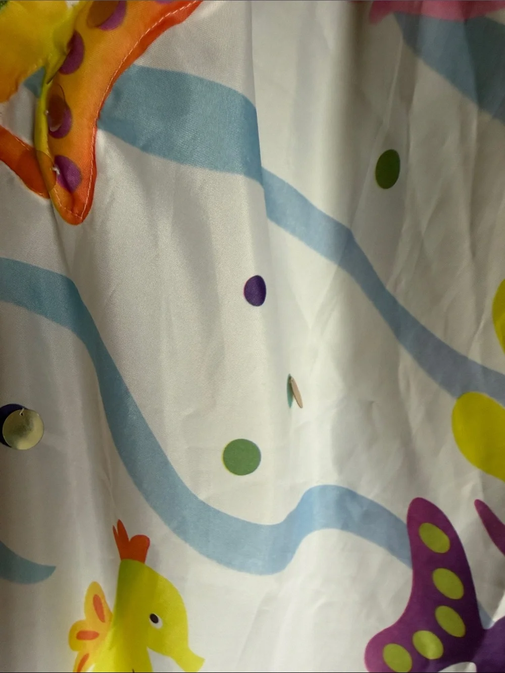 Ocean-themed shower curtain